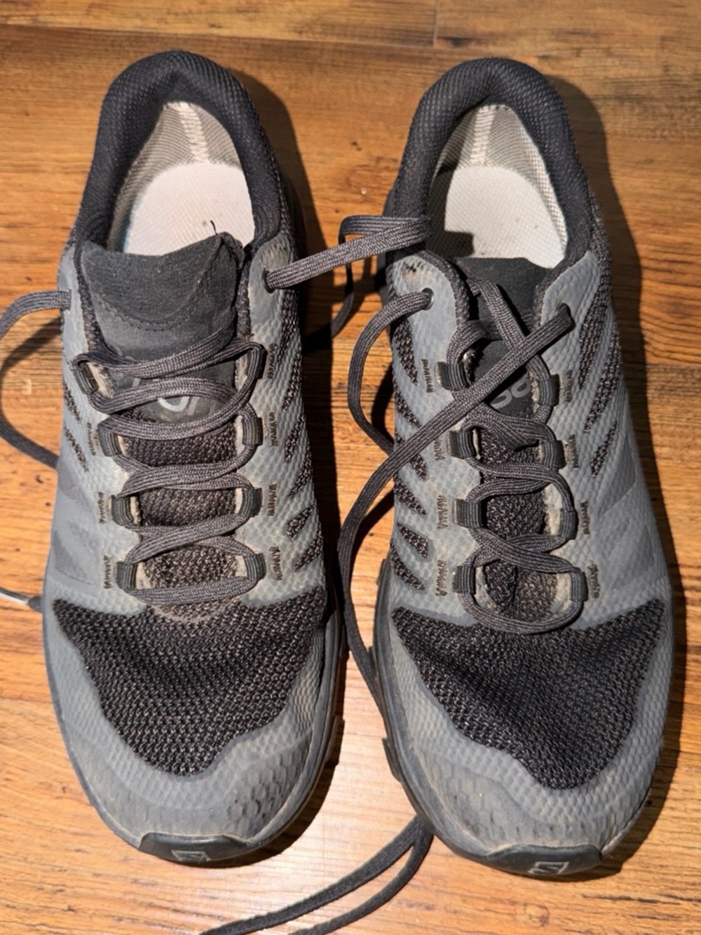 Salomon Gray and Black Women's Athletic Shoes